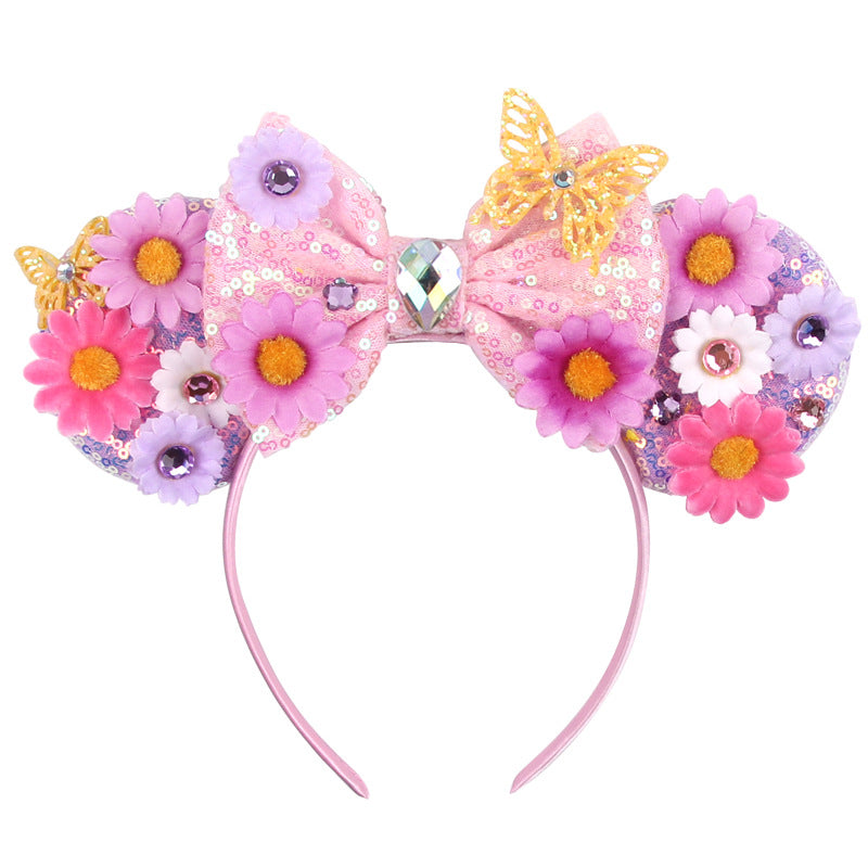 Sparkly Minnie Ears Headbands for Girls Women Cosplay Costume Princess Birthday Party Decorations Trip, Hair Accessories