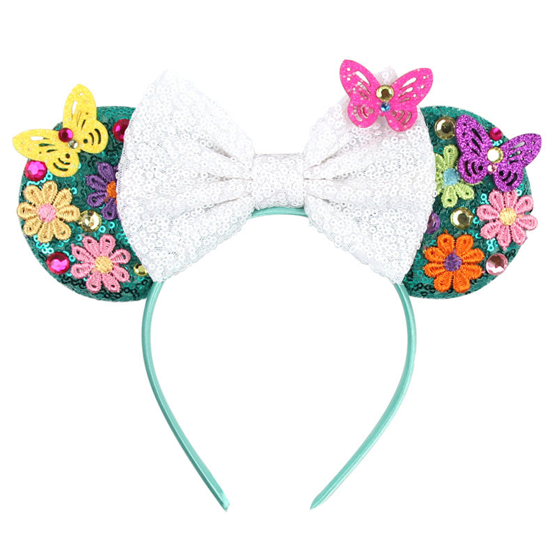 Sparkly Minnie Ears Headbands for Girls Women Cosplay Costume Princess Birthday Party Decorations Trip, Hair Accessories