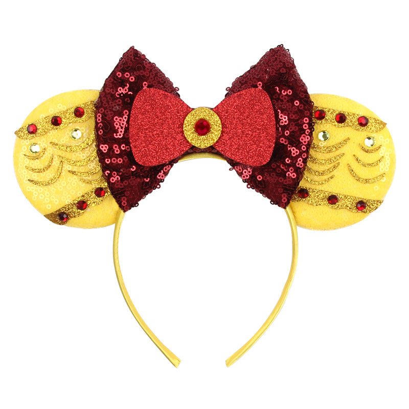 Sparkly Minnie Ears Headbands for Girls Women Cosplay Costume Princess Birthday Party Decorations Trip, Hair Accessories