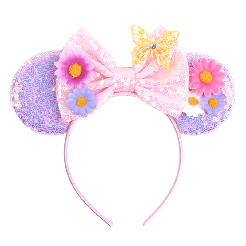 Sparkly Minnie Ears Headbands for Girls Women Cosplay Costume Princess Birthday Party Decorations Trip, Hair Accessories