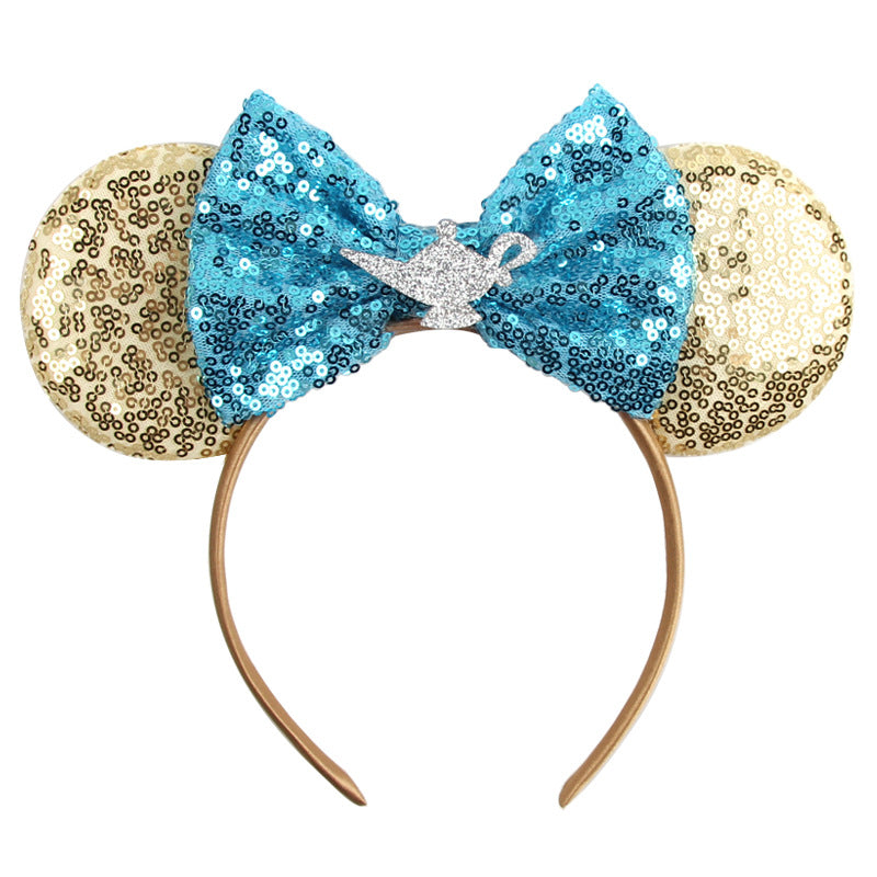 Mouse Ears Bow Headbands, Glitter Party Princess Decoration Cosplay Costume for Girls & Women