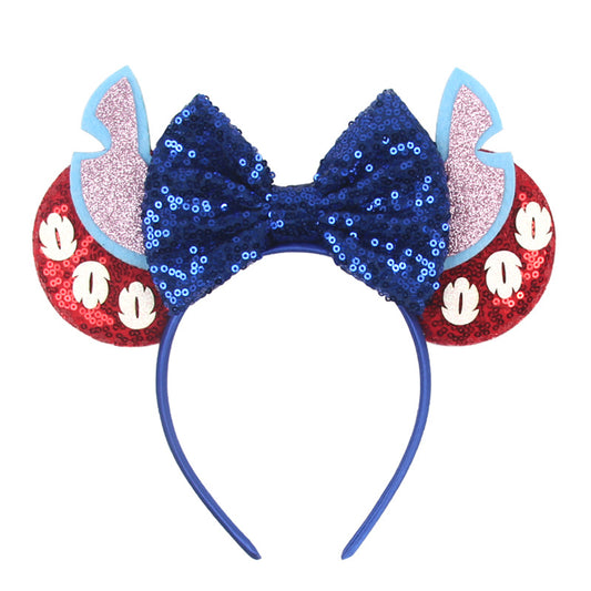 Mouse Ears Headbands Shiny Bows Mouse Ears Glitter Party Princess Decoration Cosplay Costume for Baby Kids Girls & Women