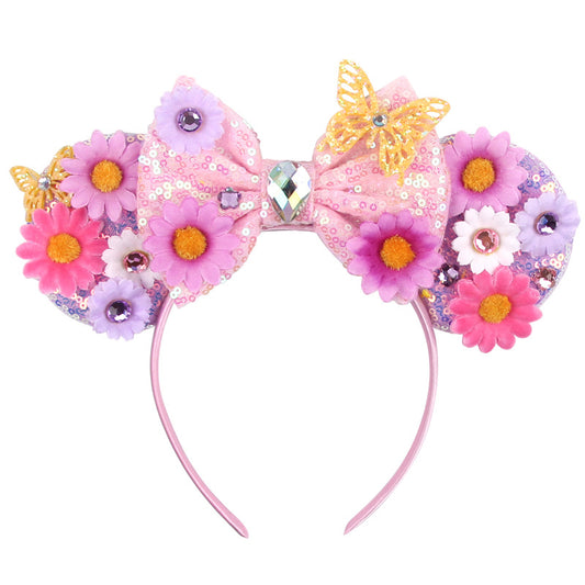 Sparkly Minnie Ears Headbands for Girls Women Cosplay Costume Princess Birthday Party Decorations Trip, Hair Accessories