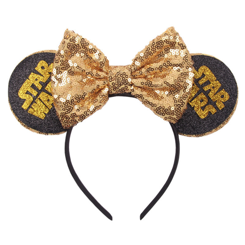 Mouse Ears Headbands for Women Girls Bow Hairbands Halloween Christmas Cosplay Costume Princess Party Decorations