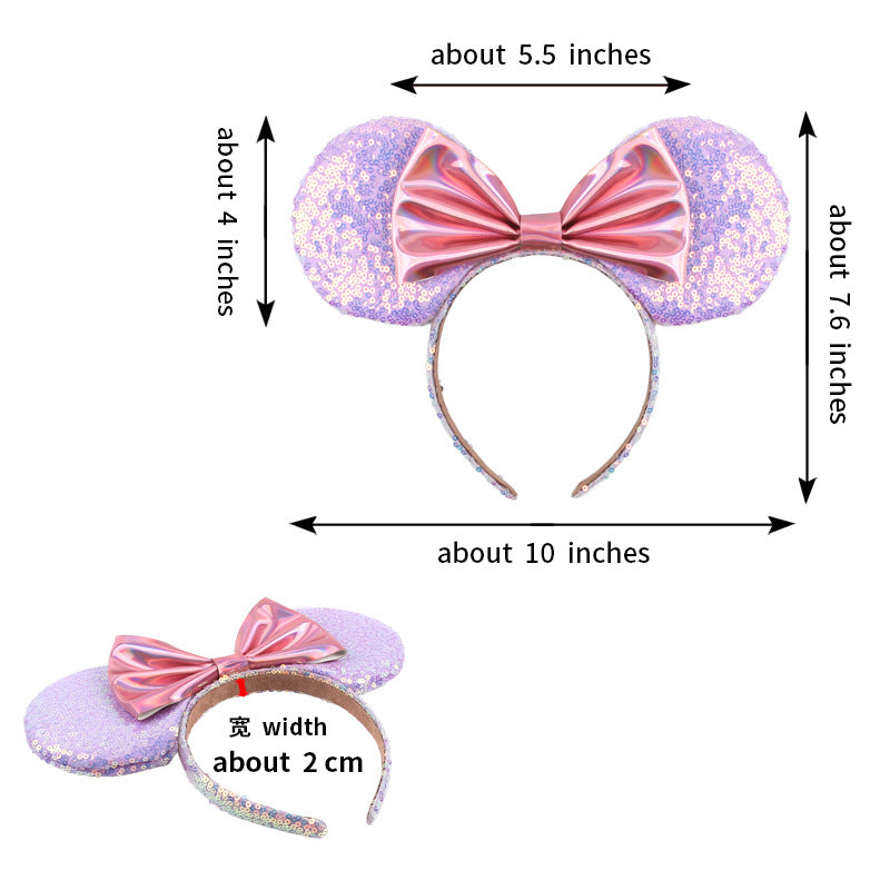 Minnie Ears - Amazing Colorful Disney Ears - Non Slip Headband - Disney World Costume Ears - Hair - Birthday Supply - Non Slip Headband - Disney World Accessories for Trip