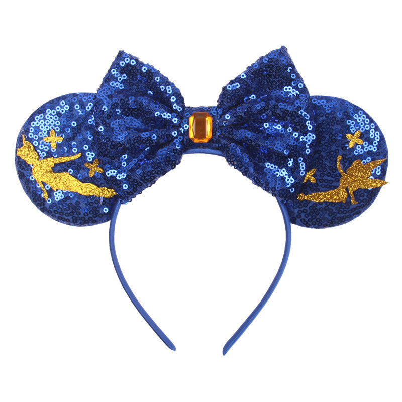 Mouse Ears Headbands for Women Girls Bow Hairbands Halloween Christmas Cosplay Costume Princess Party Decorations