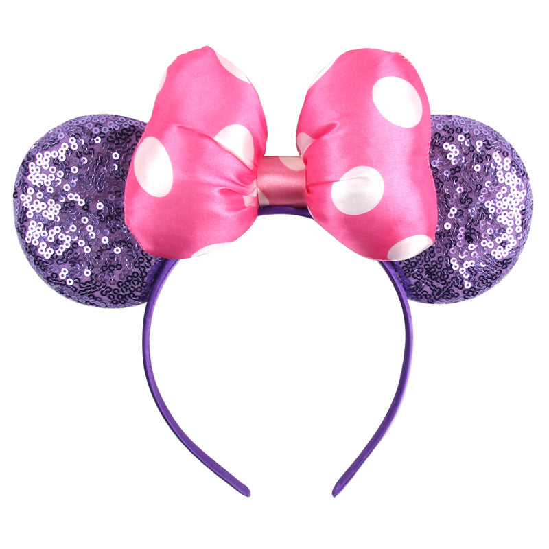 Minne Ears, Mickey Ears Headbands for Girls Women Cosplay Birthday Party &Disney Trip