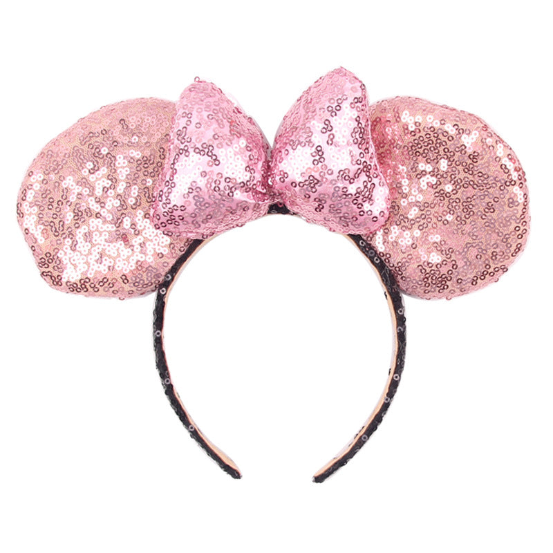 Valentine's Day Headband Sequin Sparkle Mouse Ears Handband Red and Green,Christmas Minnie ears Holiday Mickey ears